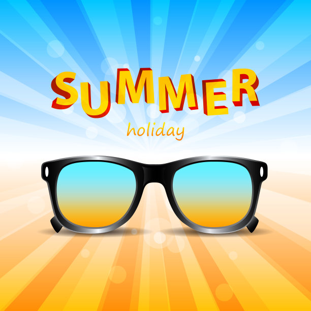 矢量插图的夏季背景素材图片