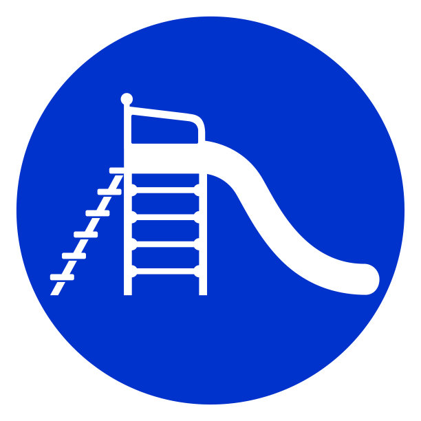 儿童幻灯片蓝色图标图片下载