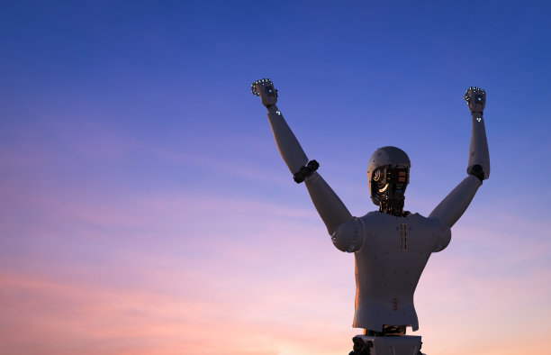 机器人举起双手图片下载