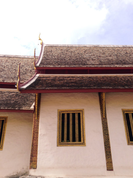 古典式木窗庙图片下载