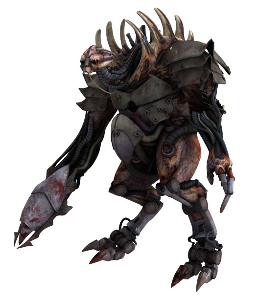 电子怪物概念3d插图图片下载