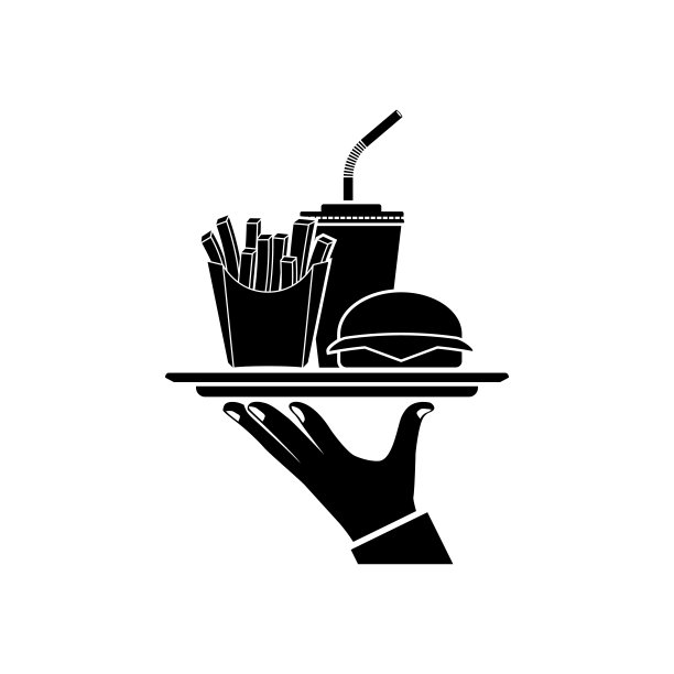 男人拿着盘子里的快餐图片下载