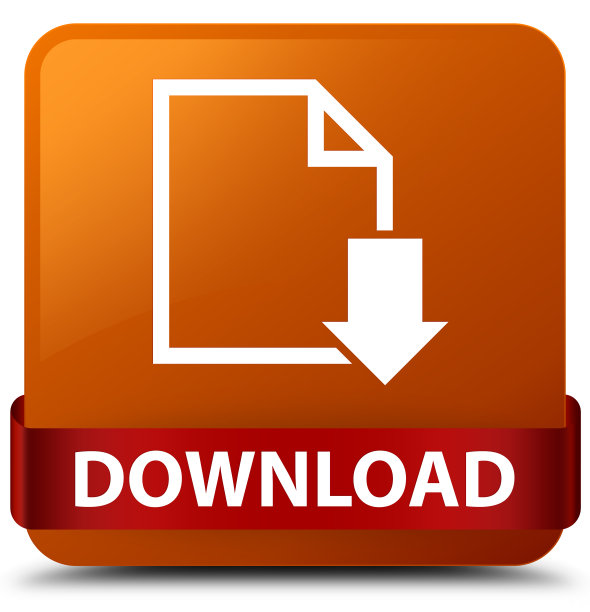 下载(文件图标)中间棕色方形按钮红色丝带图片下载