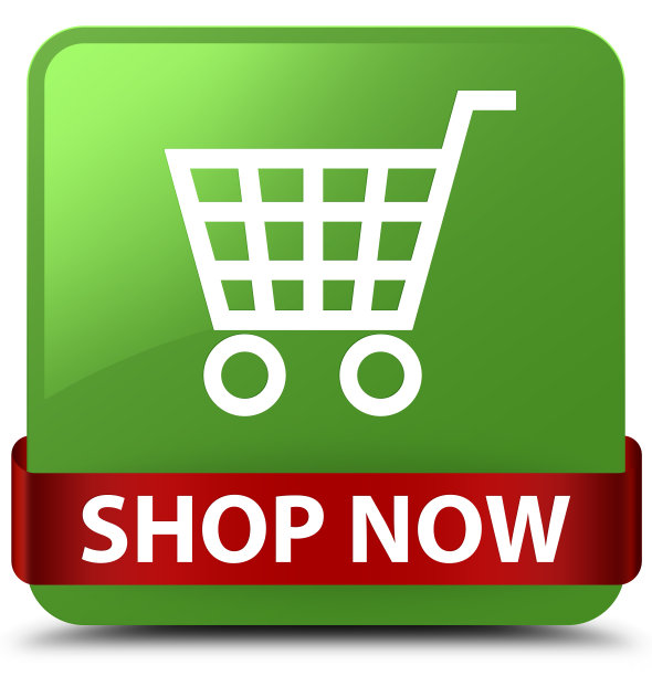 商店现在软绿色方形按钮红丝带中间图片下载