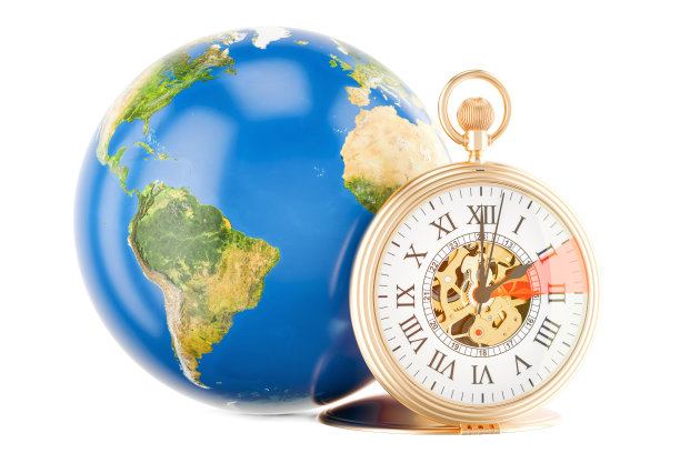 日光节约时间，后退概念。三维渲染图片下载