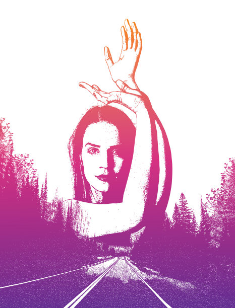 女人、旅行和自然素材图片