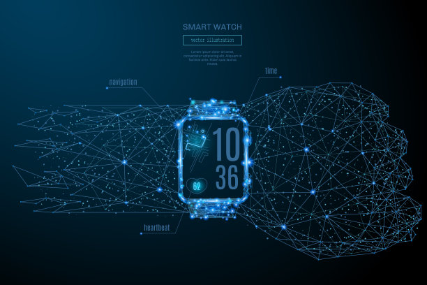 智能手表低聚蓝图片下载