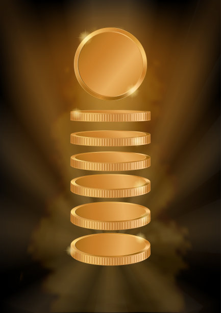 垂直背景与金币图片下载