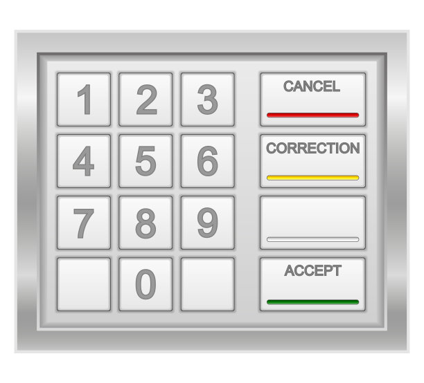 ATM键盘股票矢量插图图片下载