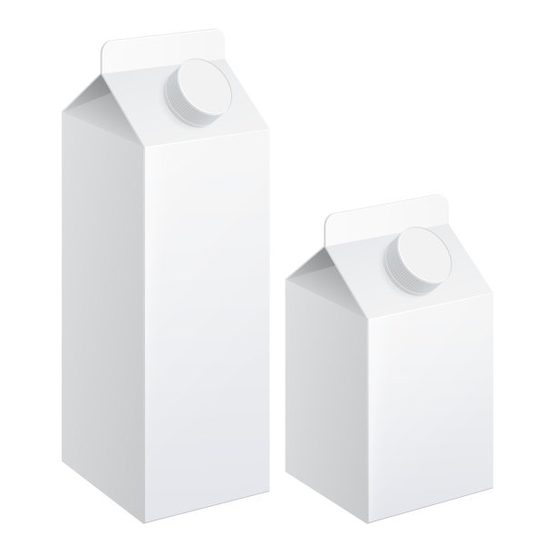 现实的牛奶盒。图片下载