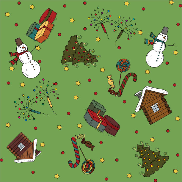 背景插图为圣诞新年的主题图片下载