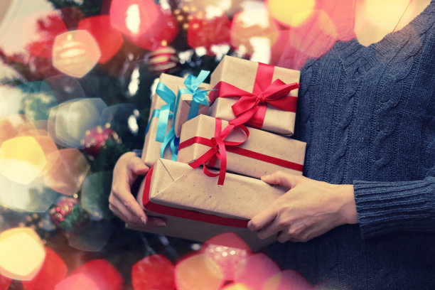 圣诞礼物叠手图片下载