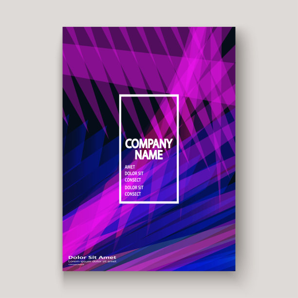 现代科技条纹抽象封面设计紫色。霓虹线背景框架。时髦的几何模板矢量插图封面报告目录小册子传单海报旗帜卡图片下载