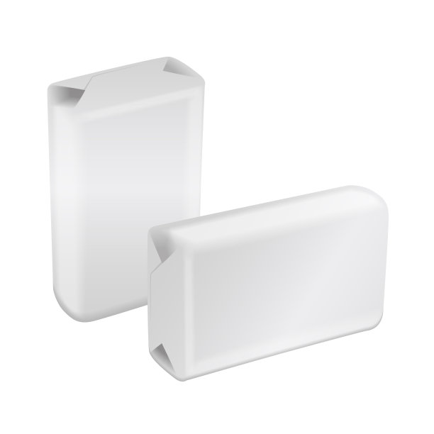 矢量白空白箔或纸包装。用于肥皂，咖啡，香料，糖果，饼干和面粉的小袋图片下载