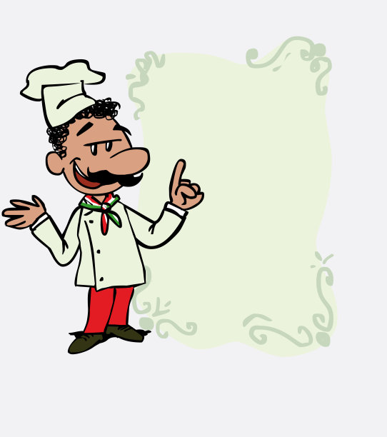 意大利厨师轻松，讲内容。正在展示，就像他在黑板前，你想要的数据。图片下载