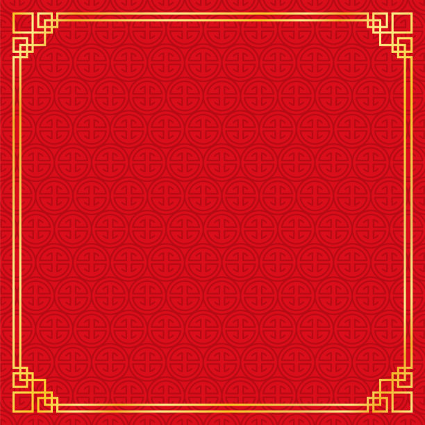 红色圆形图案中国抽象背景素材图片