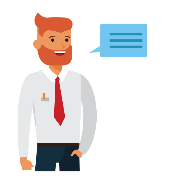 英俊的商人企业家在白色衬衫卡通平面插图概念孤立的白色背景图片下载