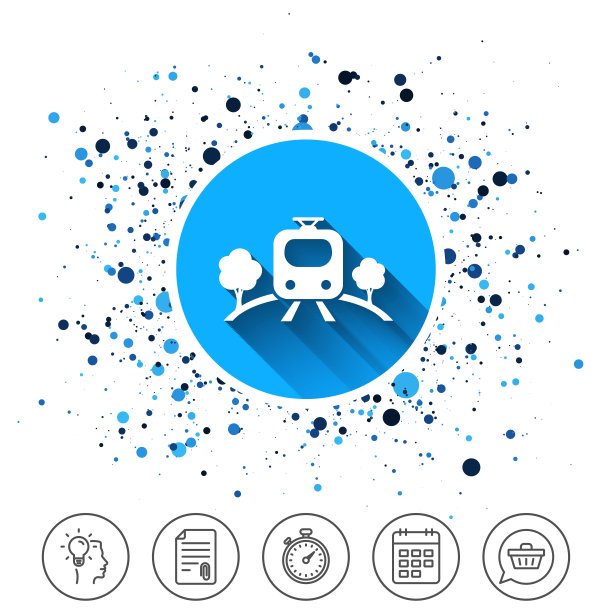 地面标志图标。地铁列车的象征。图片下载