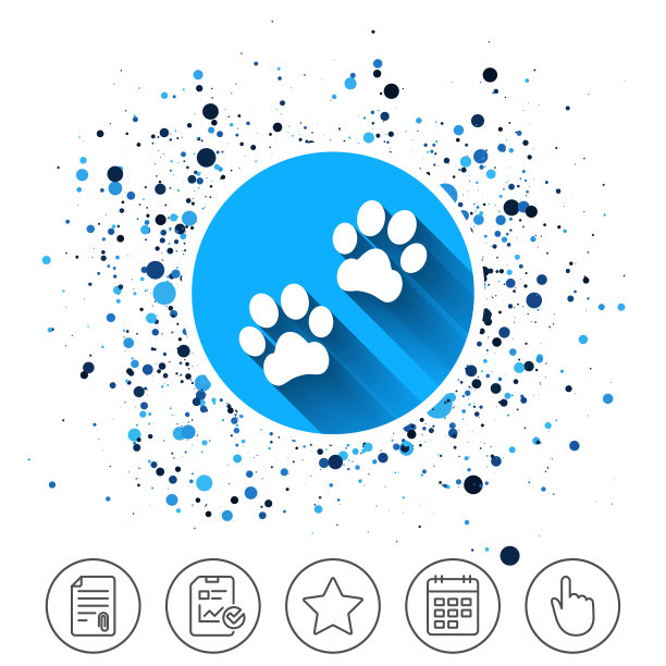 爪标志图标。宠物狗的台阶标志。图片下载