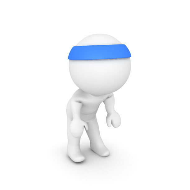 3D健身的家伙做热身伸展运动图片下载