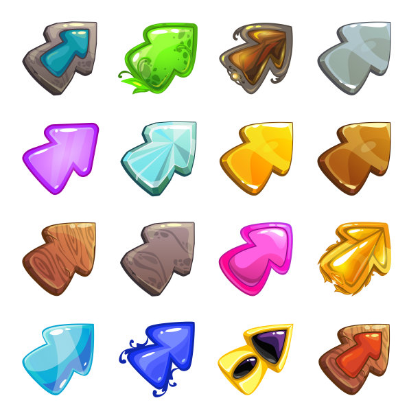 卡通矢量箭头集图片下载