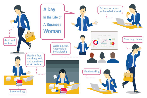 女商人的日常生活图片下载