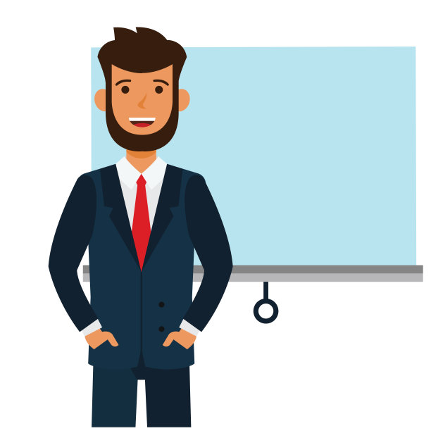 企业家男子创业演讲卡通平面矢量插图概念孤立的白色背景图片下载