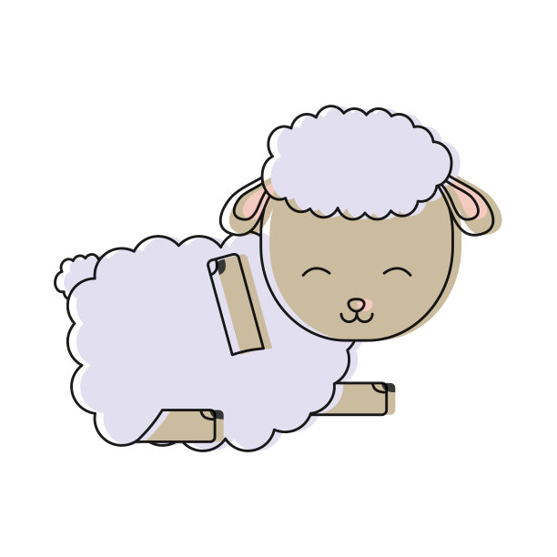卡通绵羊图标图片下载