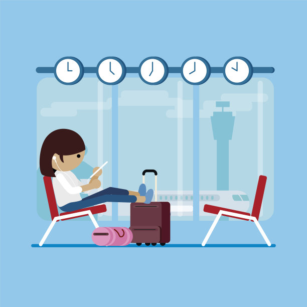 女人在机场等着图片下载