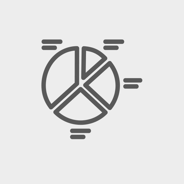 饼图细线图标图片下载