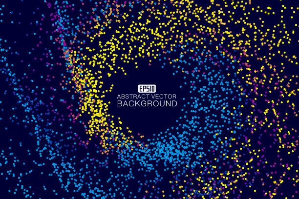 颜色渐变点构成了螺旋光的抽象背景图片下载
