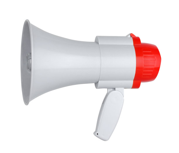 扩音器在白色，截取路径图片下载