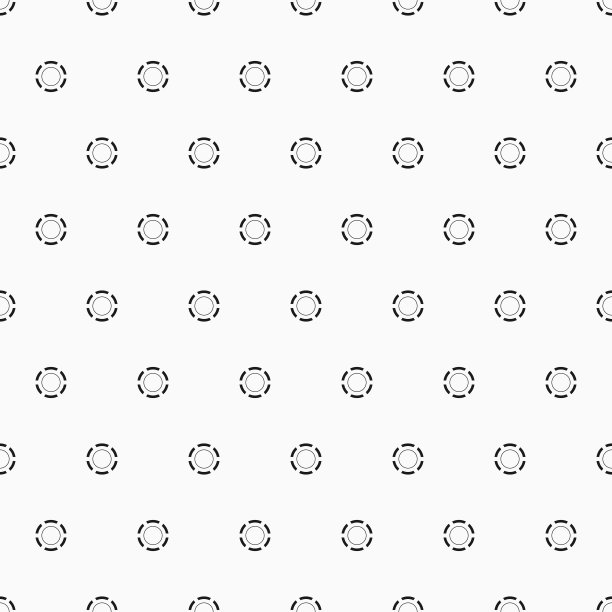 无缝几何图案与圆和虚线圆。素材图片