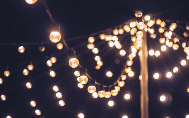 灯光装饰活动节日户外复古假日背景图片下载