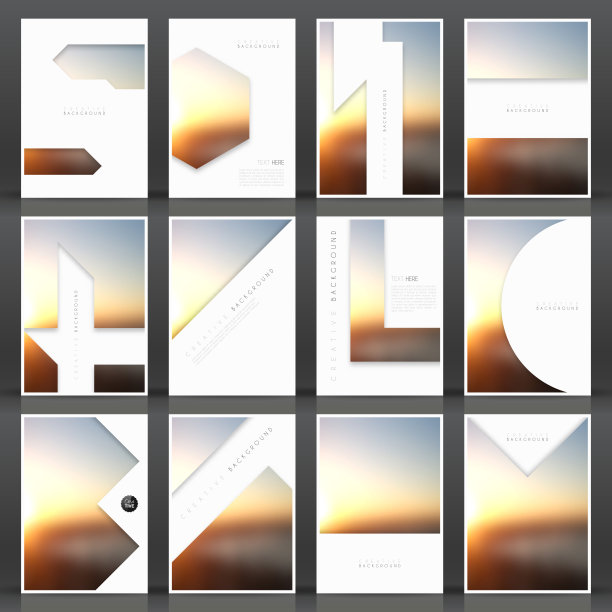 宣传册模板布局，封面设计，商业年度报告，传单，杂志图片下载