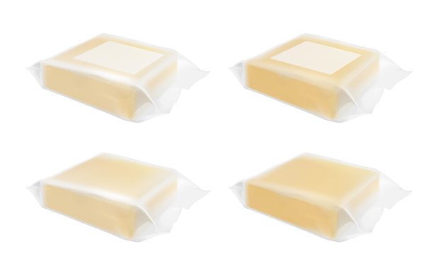 透明包装的奶酪或黄油图片下载