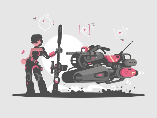 拿着狙击步枪的军人女孩图片下载