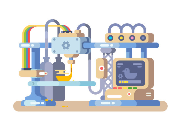 印刷设备平面设计图片下载