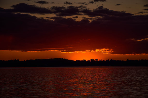 上密歇根的日落图片下载