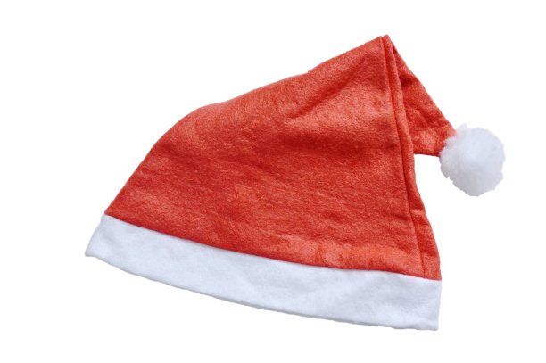 白色背景上的圣诞老人帽图片下载
