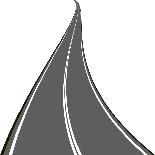 矢量曲线沥青路面图片下载