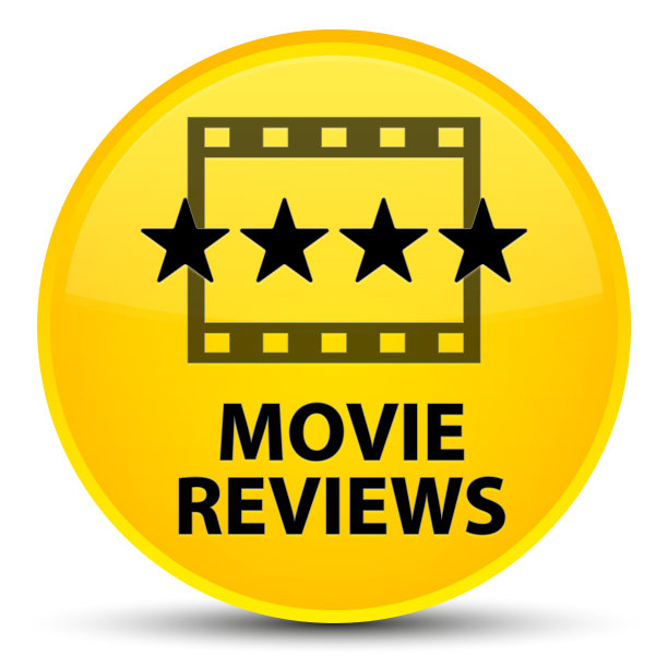 电影评论专用黄色圆形按钮图片下载