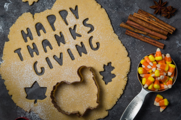 感恩节概念-烘焙配料和符号图片下载