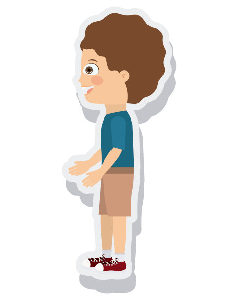 小男孩化身孤立图片下载