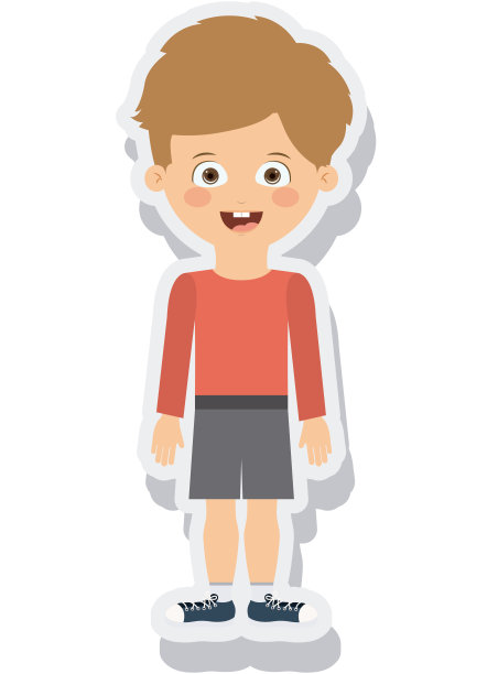 小男孩化身孤立图片下载