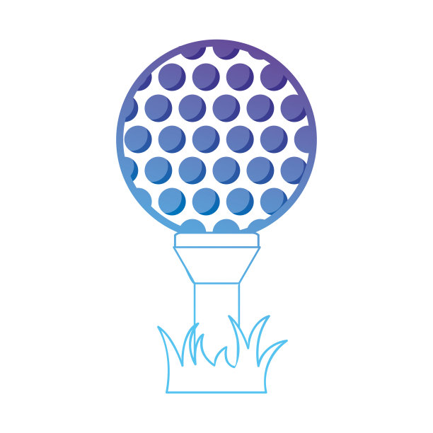 打高尔夫球的线球对象图片下载