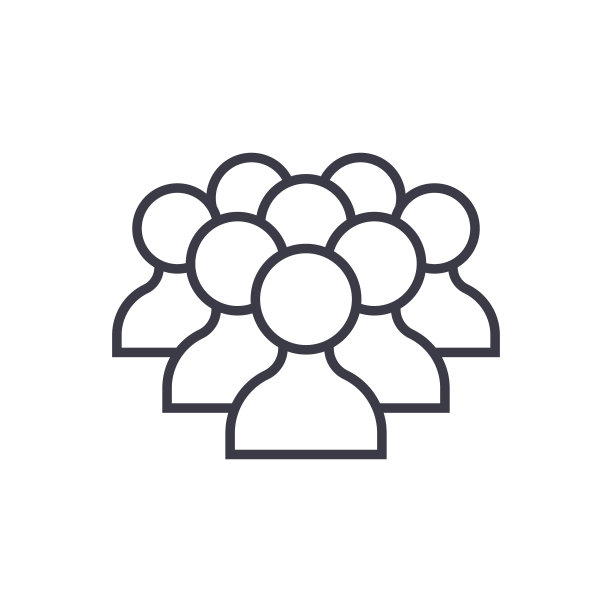 用户线性图标，独立背景上的符号矢量图片下载