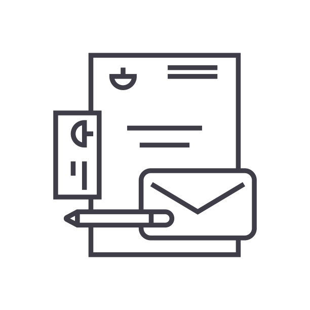 品牌标识线性图标，标志，符号，矢量在孤立的背景图片下载