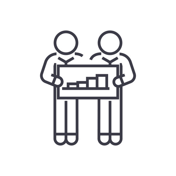 在孤立的背景上配合图形线性图标、符号、符号、矢量图片下载