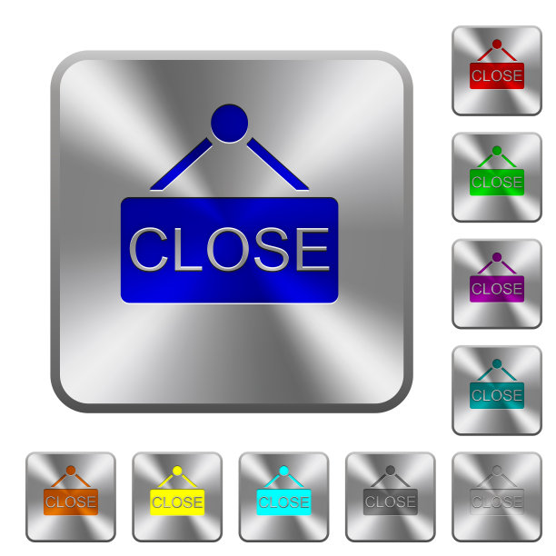 关闭标志的按钮为圆角方钢图片下载